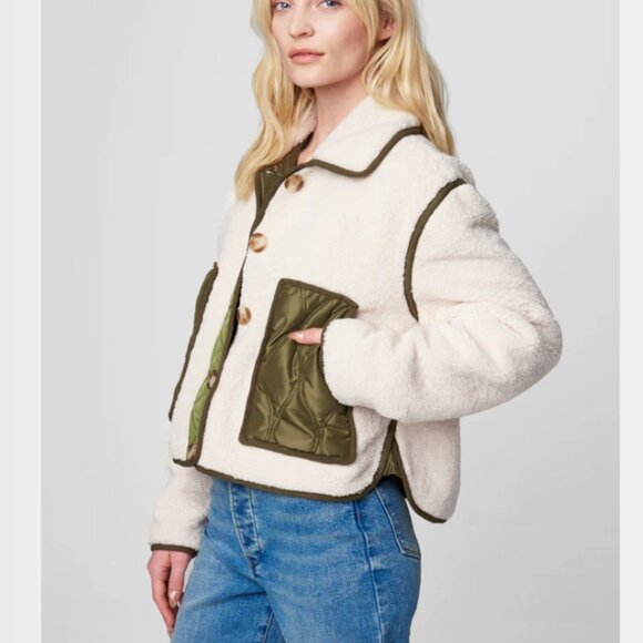 Blank NYC Cream and Green Jacket - Picture 2 of 14